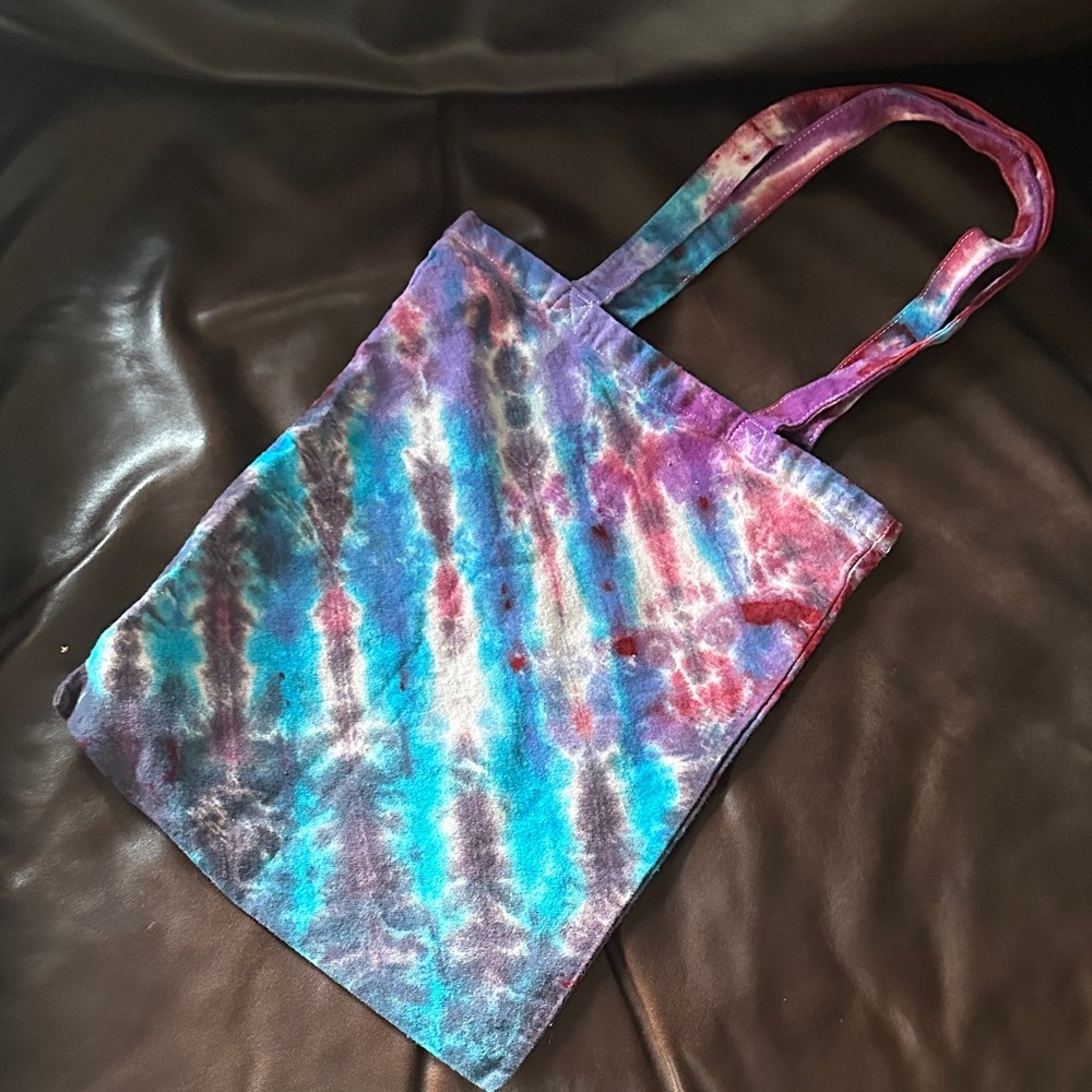 Colorful Tie Dye Canvas Tote Bag